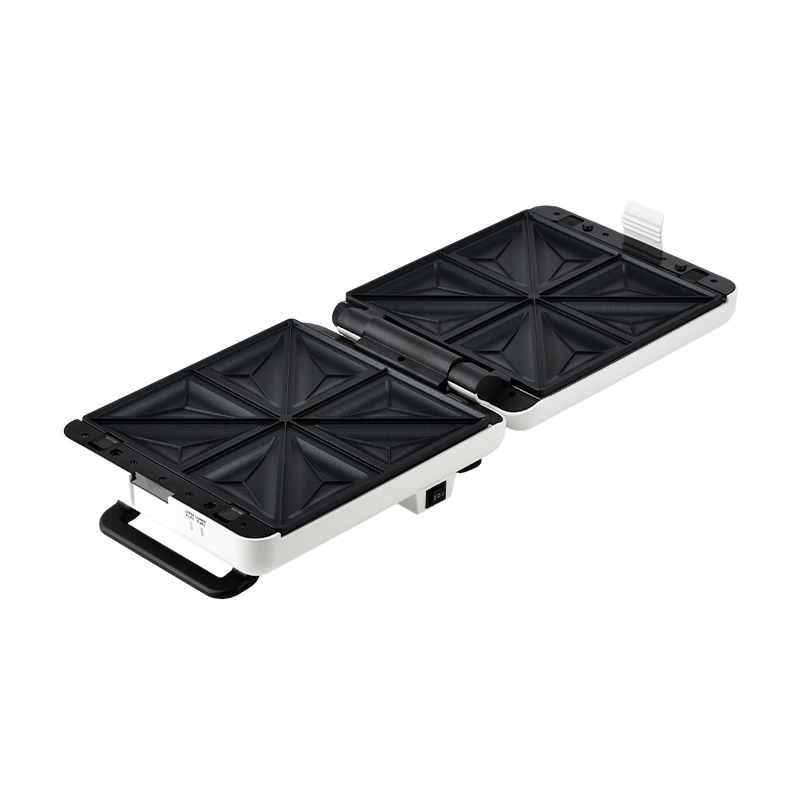 BJX-S026 4 szeletes, 180°-ban nyitott grill és szendvicssütő 3 fokozatú vezérléssel és olajcsepp tálcával